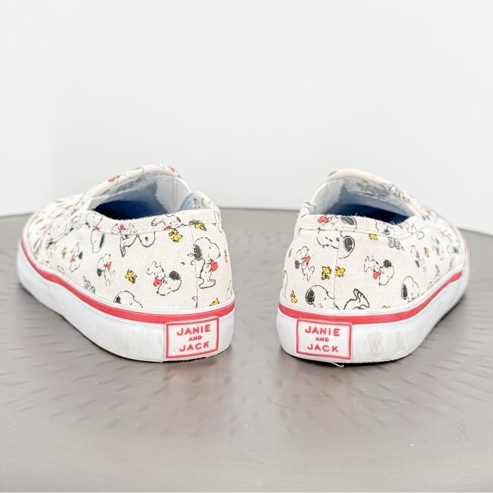 Janie and Jack Cream and Red Slip-On Peanut Sneakers - Picture 6 of 6